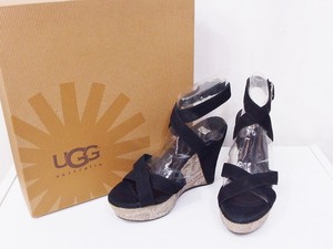 UGG アグ ARIAH アリア　サンダル ウェッジソール　ストラップ 23.0cm 1002511 ブラック