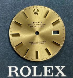 純正品 ゴールド 文字盤 ロレックス16013 16233 16253 16238 16220 デイトジャスト メンズ ROLEX DATEJUST gold dial cal.3035 ダイヤル c