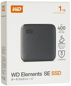 【新品訳あり(箱きず・やぶれ)】 Western Digital製 外付けポータブルSSD WD Elements SE SSD WDBAYN0010BBK-JESN 1TB [管理:1000029450]