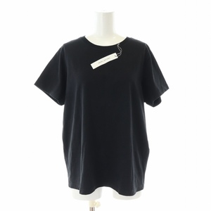 マークジェイコブス MARC JACOBS THE TAG TーSHIRT Tシャツ カットソー ロゴ プリント 半袖 S 黒 ブラック M4007978 /XK レディース