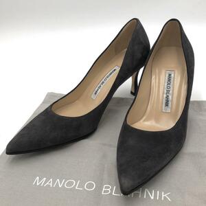 ［新品未使用］MANOLO BLAHNIK マノロブラニク　キエッタ　KIETTA スエード　パンプス　ヒール　グレー　保存袋付き