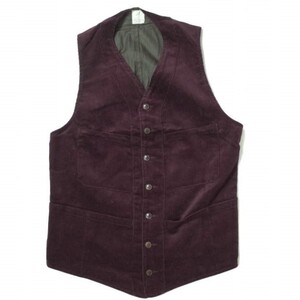 ANATOMICA アナトミカ フランス製 SAGAN VEST - CORDUROY コーデュロイ サガンベスト S パープル ジレ ハンティング トップス g8735