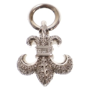 CHROME HEARTS クロムハーツ 18K BS FLUER BSフレア PAVEダイヤ ホワイトゴールドペンダントネックレストップ