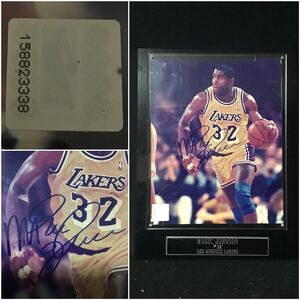 直筆サイン MAGIC JOHNSON マジック ジョンソン Los Angeles Lakers NBA ホログラム　No158823338 レイカーズ　No32 