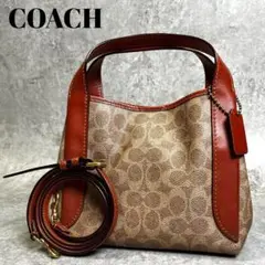 【極美品】COACH ハンド ショルダーバッグ ハドリーホーボー シグネチャー