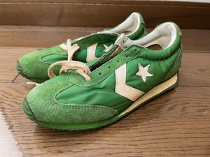 [デッドストック] 90s 当時物 23cm オリジナル CONVERSE ROAD STAR 青りんご ヴィンテージ vintage