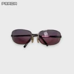 PRADA square sunglasses silver purple