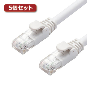 まとめ得 5個セットエレコム LANケーブル/CAT6A/スタンダード/7m/ホワイト LD-GPA/WH7X5 x [2個] /l