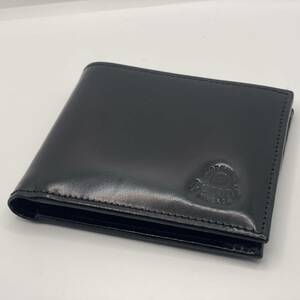 中古品 Peroniペロー二 二つ折り財布 ブラック 革製品 イタリア製 メンズ 