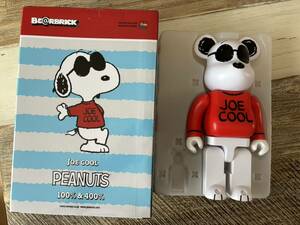 ★400%のみ★ JOE COOLベアブリック/BE@RBRICK(メディコムトイ・フィギュア・ピーナッツ/PEANUTS・スヌーピー/SNOOPY)