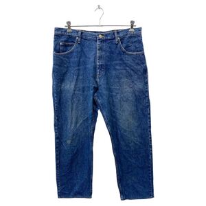 Wrangler デニムパンツ W38 ラングラー ビッグサイズ メキシコ製 コットン ブルー系 古着卸 アメリカ仕入 2411-221