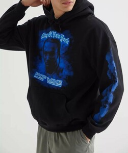 SALE！オフィシャル 正規品【未着用 新品】サイズ:US S Pop Smoke Hoodie Sweatshirt ポップ・スモーク パーカ BLACK
