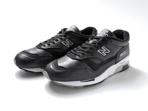 製造終了 UK製 オールレザー New Balance M1500BK US8 26cm ブラック 美品 中古 イギリス製 英国製 NB 黒 スニーカー Made In England