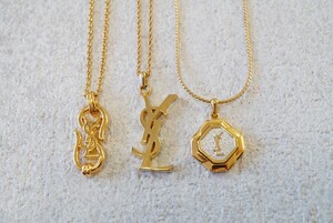 B638 YVES SAINT LAURENT/イヴ・サンローラン ネックレス ペンダント ブランド ヴィンテージ アクセサリー 大量 セット まとめて おまとめ