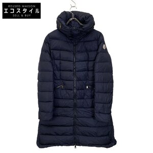 美品/国内正規 MONCLER モンクレール FLAMMETTE フラメッテ ロングダウン コート 1 ネイビー レディース