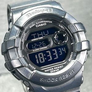 美品 CASIO カシオ Baby-G ベビーG ベイビージー 腕時計 BGD-140-1A クオーツ デジタル ラウンド ブラック 樹脂ベルト 電池交換済 動作OK