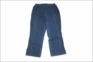 DENIM & CO. デニム イージー パンツ ウエストゴム 0ポケット ビンテージ ヴィンテージ USA 古着 オールド EA392