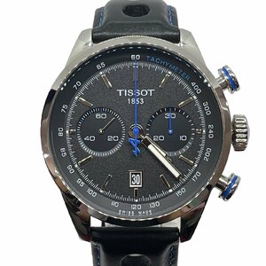 USED TISSOT ティソ アルピーヌ オンボード 腕時計 T123.427.16.051.00 クロノグラフ 自動巻き 黒文字盤 メンズ アナログ デイト SS レザー