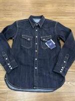 THE FLAT HEAD FN-SDW-001L BLU 10ozDENIM WESTERN SHIRT 40