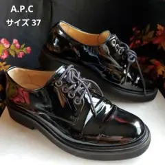 A.P.C  本革 エナメル  レースアップ  ドレスシューズ  ブラック