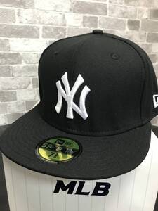 超人気即完売MLB名門NYヤンキース×NEWERA 59FIFTY希少2024ワールドシリーズ記念モデルフィッテッドキャップBK5/8