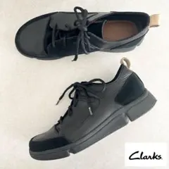 美品☆Clarls クラークス トライジェニック スニーカー シボ加工 スエード