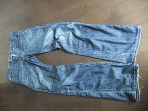 G-Star Raw 3301 KBWG100/ジースターロゥ/デニムパンツ/30/77cm/縦落ち/ヒゲ/本革パッチ/ボタンフライ 