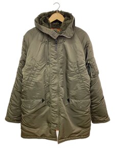 ALPHA INDUSTRIES◆モッズコート/L/ナイロン/KHK/21093-276