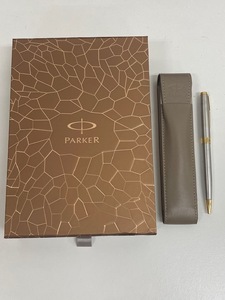 【美品】パーカー/PARKER　回転式ボールペン ソネットステンGT インク残なし