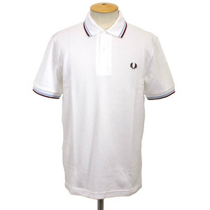 FRED PERRY (フレッドペリー) M12N TWIN TIPPED FP SHIRT (ライン入りポロシャツ) イングランド製 全7色 FP264 White / Ice / Maroon-40