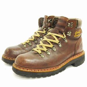 チペワ CHIPPEWA WATERPROOF トレッキングシューズ ハイキングブーツ レザー ビブラムソール ブラウン 茶 8 1/2 26.5cm位