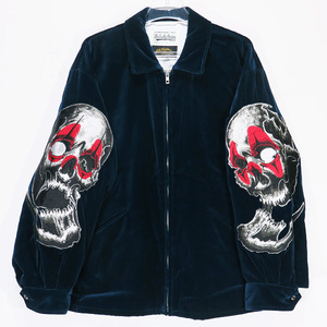 WACKO MARIA ワコマリア x 56TATTOO STUDIO 56タトゥースタジオ VIETNAM JACKET ベトナム ジャケット ネイビー スカル ドクロ アウター Maz