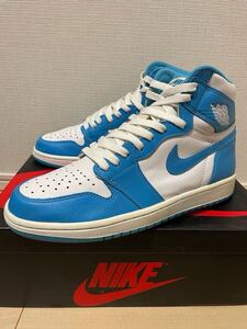 エアジョーダン1 ハイ OG UNC ユニバーシティブルー AIRJORDAN1 HIGH OG 26.5cm 白 青/エアマックス/エアフォース/SB ダンク ロー