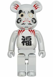 BE@RBRICK 達磨 銀メッキ 1000％ medicom toy ベアブリック メディコムトイ daruma だるま 正月 日本 和物 japan