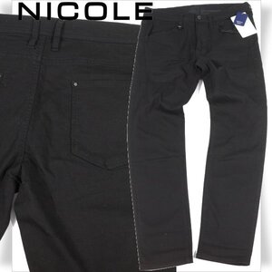 新品1円～★ニコル セレクション NICOLE selection メンズ ストレッチ スキニーパンツ 50 LL 黒 コットン綿 美脚パンツ ◆4814◆