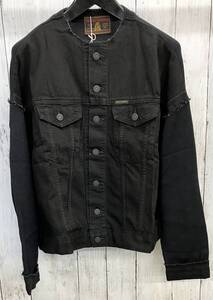 HYSTERIC GLAMOUR ノーカラージャケット ヒステリックグラマー BLACK Gジャン 袖ニット ブラック