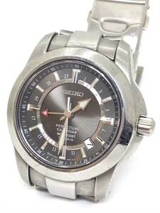 【120円】 SEIKO セイコー 腕時計 8F56-00F0 PERPETUAL CALENDAR パーペチュアルカレンダー 不動品