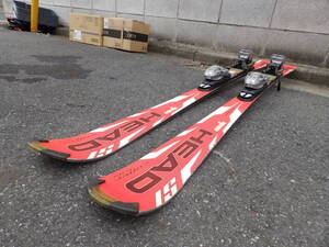 23 HEAD スキー板 supershape 161cm 11.5cm/6.3cm/9.9cm ビン Tyro SP130 28cm-34.5cm 中古！