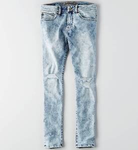 ラスト！！◇◆AE/アメリカンイーグル/AEO 360 Extreme Flex Slim テーパード Jeans / W34×L32 / ライトウォッシュ /