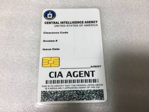 ☆ アメリカ 人気 スパイ 映画 ドラマ グッズ バーン ノーティス 元スパイの逆襲 CIA 風 IDカード ブランク（未記入）タイプ ☆