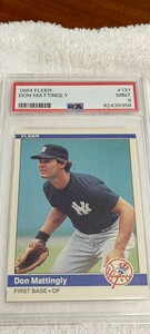 1984 FLEER #131 don mattingly RC PSA mint9