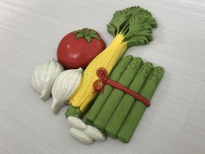 ヴィンテージ 壁掛け 飾り 野菜 ベジタブル ウォールデコ ディスプレイ HOMCO社 vintage USA [in-434]