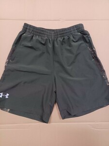 アンダーアーマー　UNDER ARMOUR　S　ショーツ　ランニング　迷彩　グリーン　速乾　軽量　正規品　トレーニング　短パン ハーフパンツ 