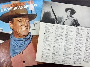 LP★JOHN　WAYNE/ジョン・ウェイン★THE AMERICANDREAM★日曜洋画劇場　当選品★見本盤★新品保護袋付★