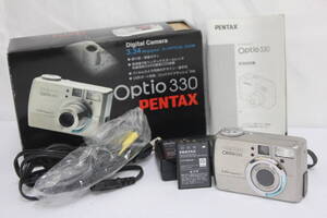 【返品保証】 【元箱付き】ペンタックス Pentax Optio 330 バッテリー チャージャー付き コンパクトデジタルカメラ v6545