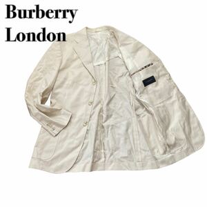 Burberry London バーバリーテーラードジャケット 白ホワイト M ビジネス紳士 三陽商会
