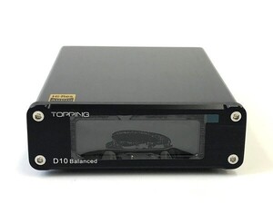 1円スタート TOPPING デコーダー アナログデジタル出力 Balanced USB DAC ES9038Q2M DAC XU208 PCM384kHz DSD256 D10 ブラック A10685