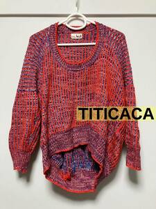 TITICACA チチカカ　セーター　レディース　ニット　長袖　手編み　アラン　ニットセーター アジアン　エスニック