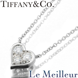 ティファニー ハート ネックレス ダイヤモンド Pt950 TIFFANY&Co. 中古 プレラブド 返品OK