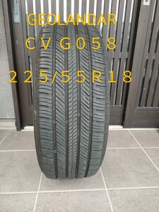 手渡しＯＫヨコハマ ジオランダー １本CV G058 　225/55R18　　　溝約5.64mm 2019製 デリカD5 アウトランダースバルxv RVR エルグランド等